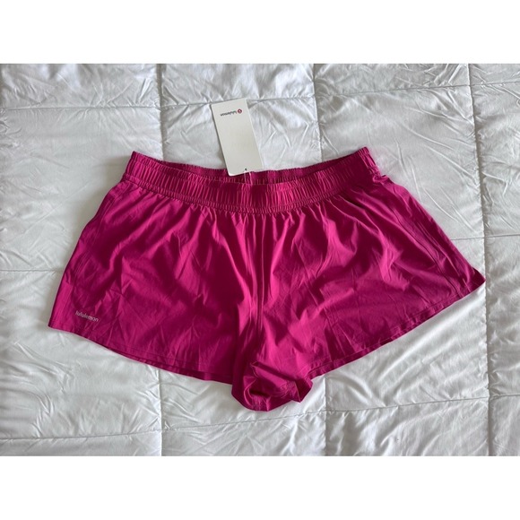 lululemon athletica Pants - NEW LULULEMON WOMENS PACE CRUSH HIGH RISE 2.5" SHORTS XL Raspberry Coulis NWT